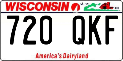 WI license plate 720QKF