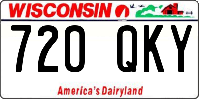 WI license plate 720QKY