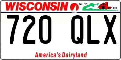 WI license plate 720QLX