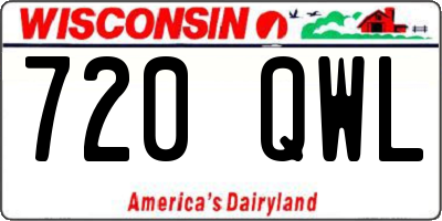 WI license plate 720QWL