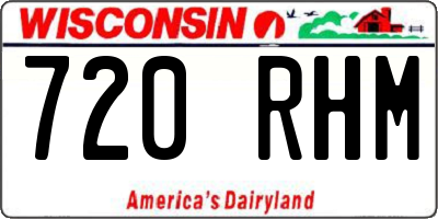 WI license plate 720RHM