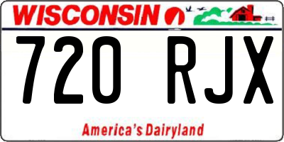 WI license plate 720RJX