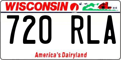 WI license plate 720RLA