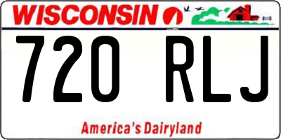 WI license plate 720RLJ