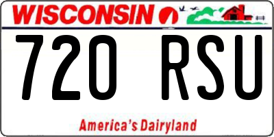 WI license plate 720RSU