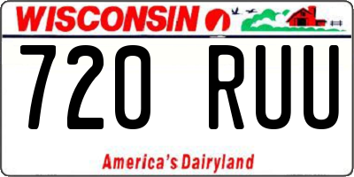 WI license plate 720RUU