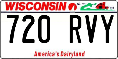 WI license plate 720RVY