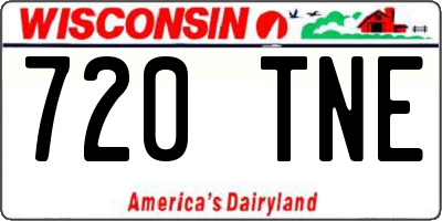 WI license plate 720TNE