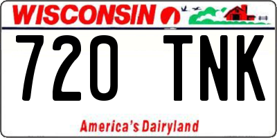 WI license plate 720TNK