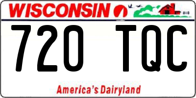 WI license plate 720TQC