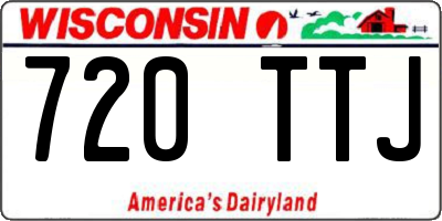 WI license plate 720TTJ