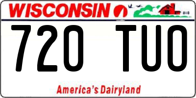 WI license plate 720TUO