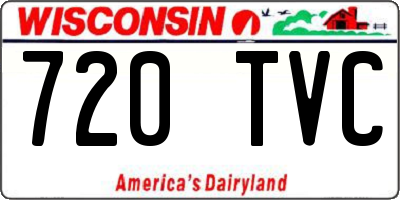 WI license plate 720TVC