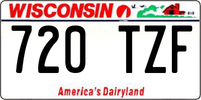 WI license plate 720TZF