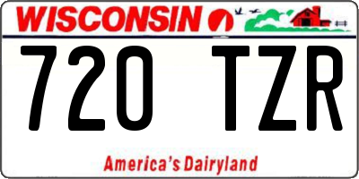 WI license plate 720TZR