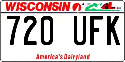 WI license plate 720UFK