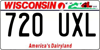 WI license plate 720UXL