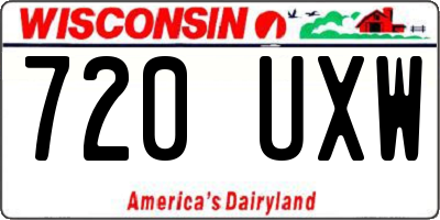 WI license plate 720UXW