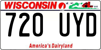 WI license plate 720UYD