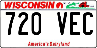 WI license plate 720VEC
