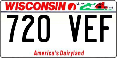 WI license plate 720VEF
