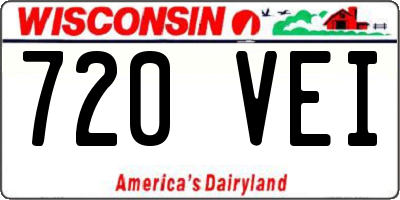 WI license plate 720VEI