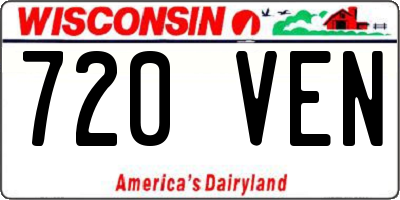 WI license plate 720VEN