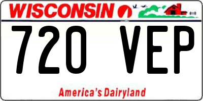 WI license plate 720VEP