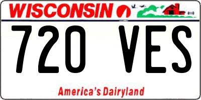 WI license plate 720VES