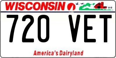 WI license plate 720VET