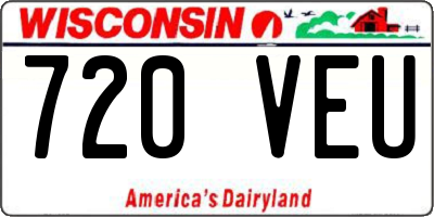 WI license plate 720VEU