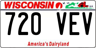 WI license plate 720VEV