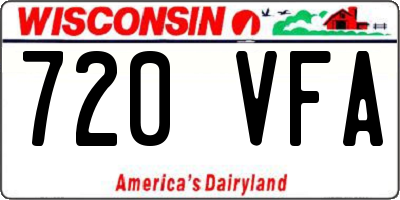 WI license plate 720VFA