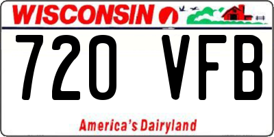 WI license plate 720VFB