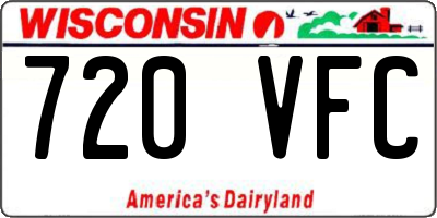WI license plate 720VFC