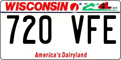 WI license plate 720VFE