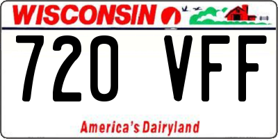 WI license plate 720VFF