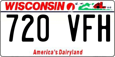 WI license plate 720VFH