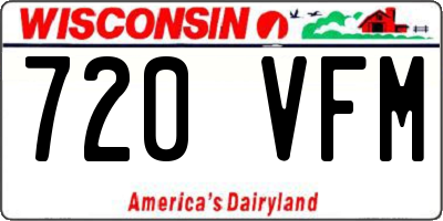 WI license plate 720VFM