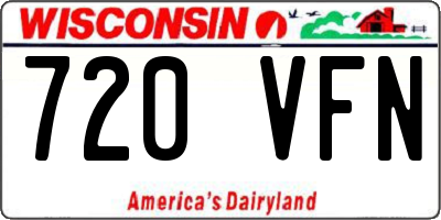 WI license plate 720VFN