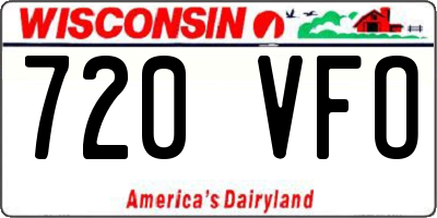 WI license plate 720VFO