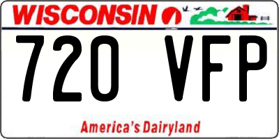 WI license plate 720VFP