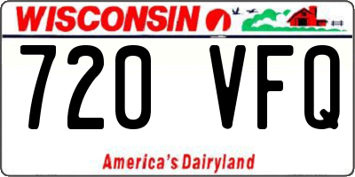 WI license plate 720VFQ