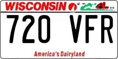 WI license plate 720VFR