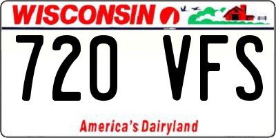 WI license plate 720VFS