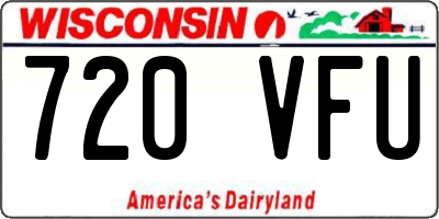 WI license plate 720VFU