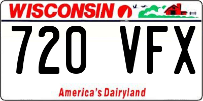 WI license plate 720VFX