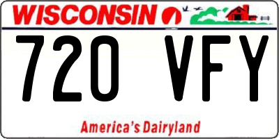 WI license plate 720VFY