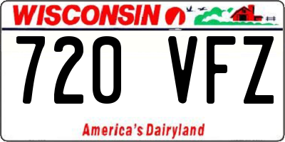WI license plate 720VFZ