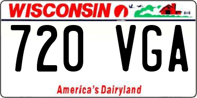 WI license plate 720VGA